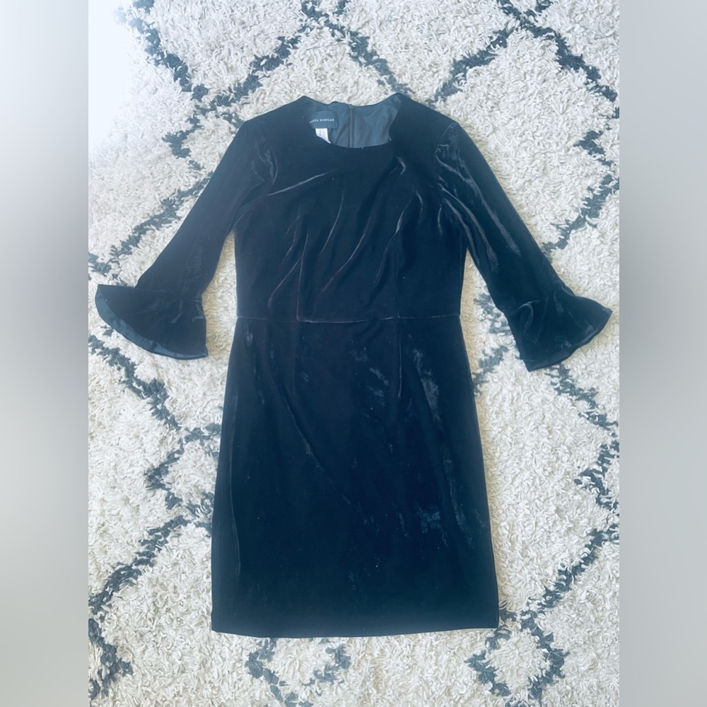 Donna Morgan Black Velvet Dress